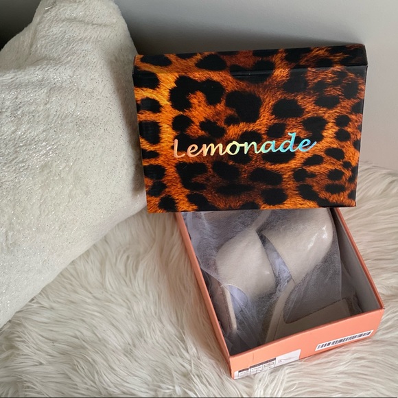 NEW (Never worn) Nude Block Heel Peep Toe Slip-On Style - Picture 6 of 6